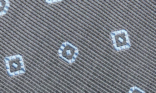 Duchamp Geometric Silk Tie In Gray