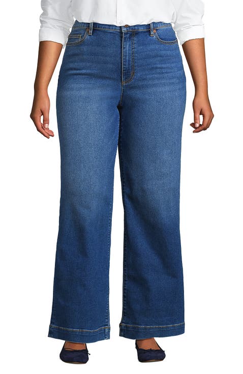 High Rise Wide Leg Denim Jeans