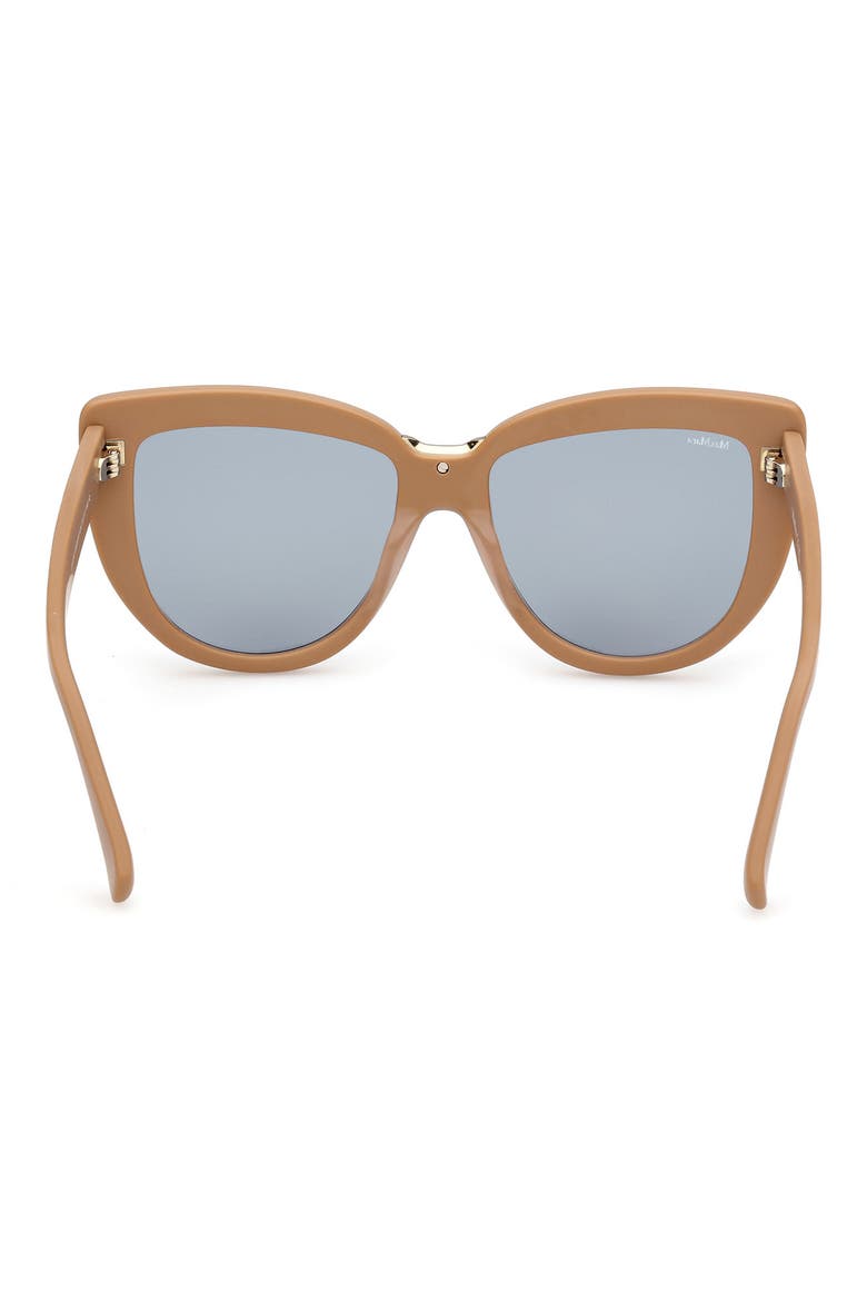 Spark 55mm Polarized Cat Eye Sunglasses, Alternate, color, MATTE CAMEL / GREEN LENSES