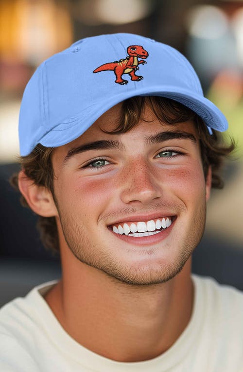 Dalix T-rex Embroidered Casual Cap In Light Blue
