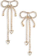 Leith Crystal Bow Drop Earrings