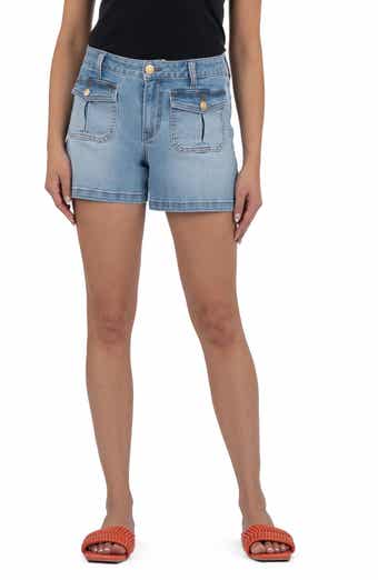 KUT from the Kloth Jamie Flap Pocket High Waist Denim Shorts