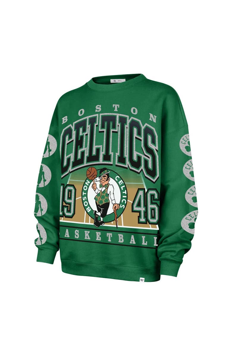 '47 Women's '47 Kelly Green Boston Celtics Go Big Oversized Sweatshirt, Alternate, color, Kelly Green