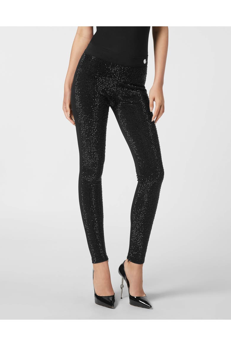 Leggings Mix Strass Women, Main, color, black