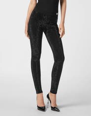 PHILIPP PLEIN Leggings Mix Strass Women