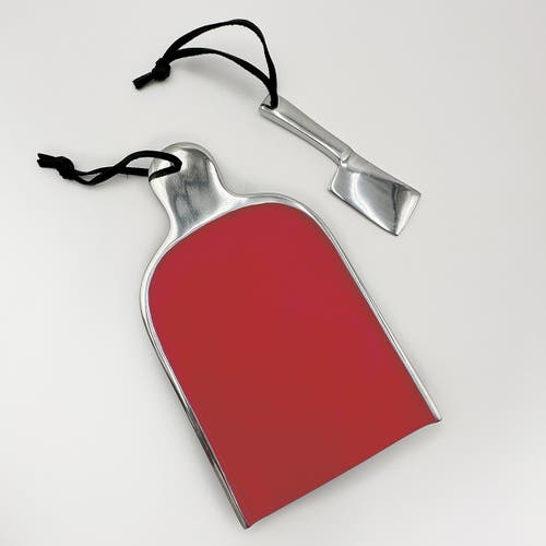 Lunares Cheese Paddle With Knife Set In Red