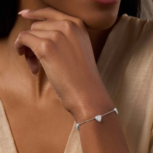 Karma And Luck Joyful Connections Mother Of Pearl Silver Heart Bracelet