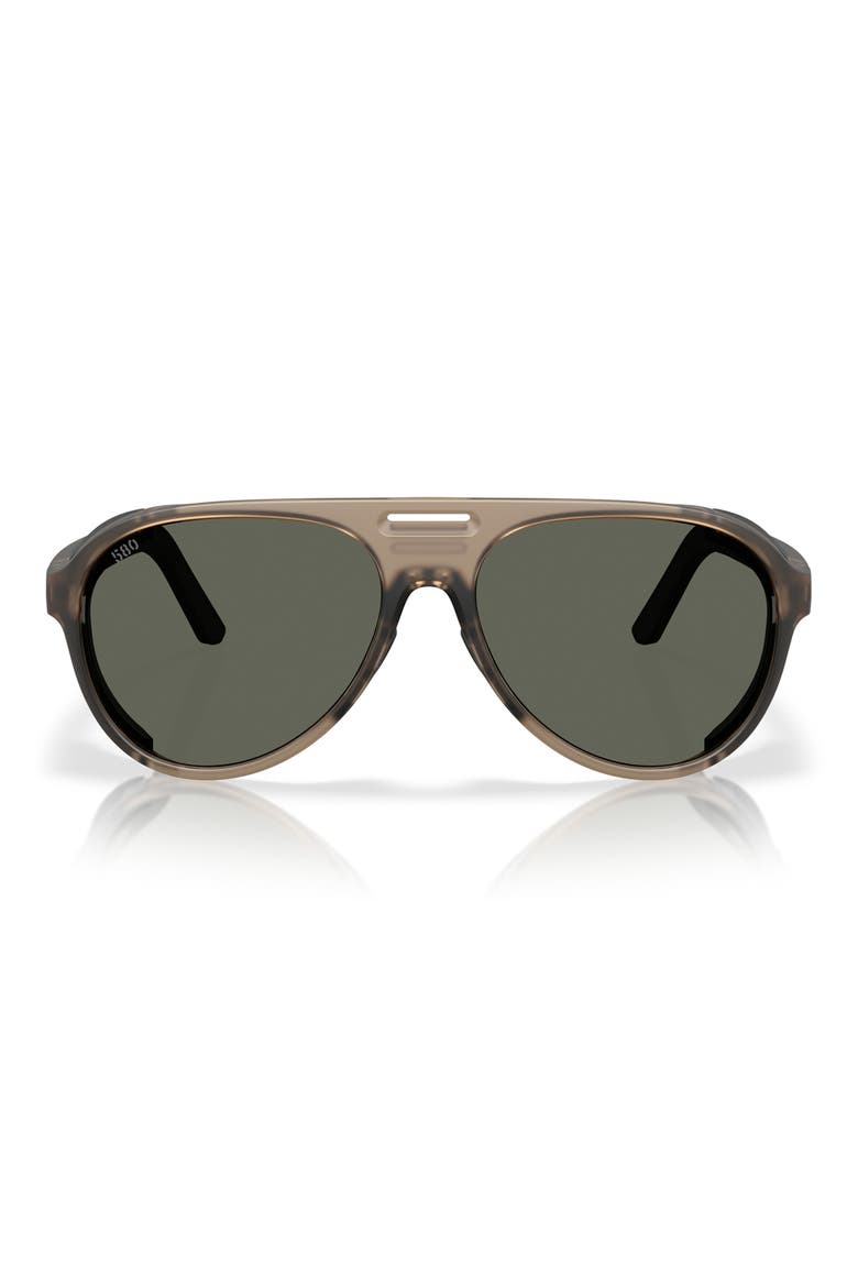 Grand Catalina 59mm Polarized Aviator Sunglasses, Main, color, MATTE BROWN SMOKE / GRAY 580G