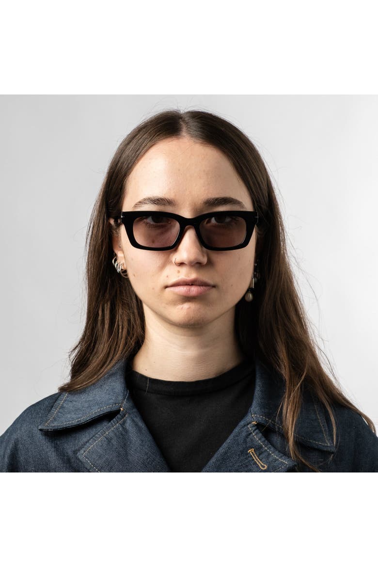 Ace Sunglasses, Alternate, color, Gloss Black - Tinted Grey