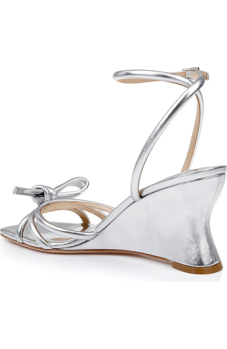 Badgley Mischka Collection Luciana Ankle Strap Wedge Sandal, Alternate, color, Silver