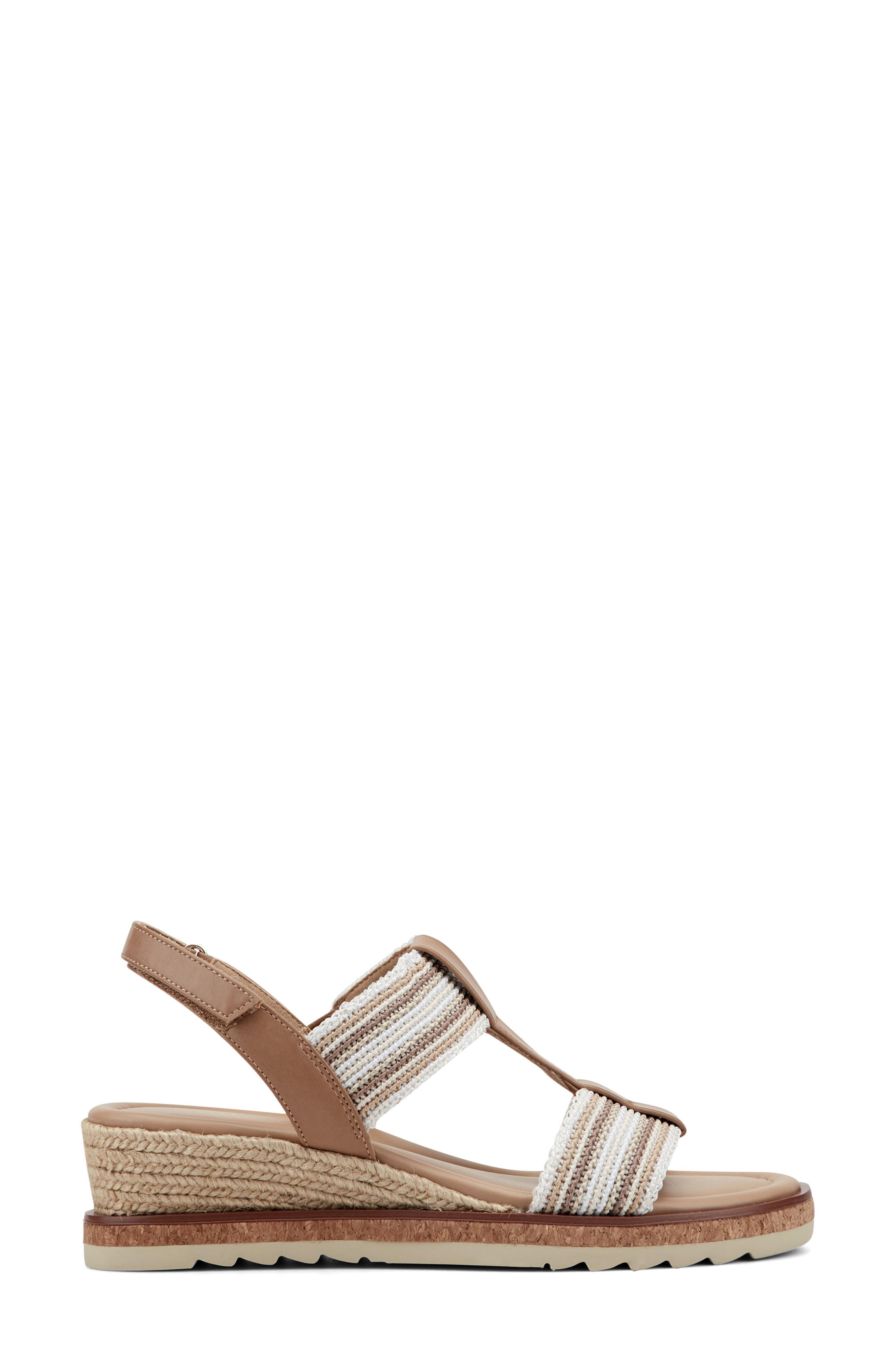 Selene Wedge Sandal, Alternate, color, DARK NATURAL