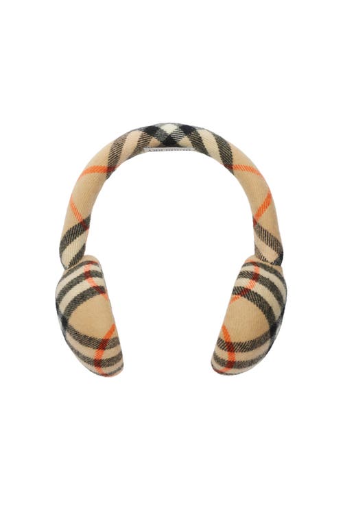 BURBERRY BURBERRY CHECK WOOL EARMUFFS