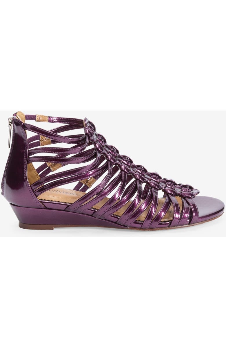 Comfortview The Helen Sandal, Alternate, color, Purple Metallic