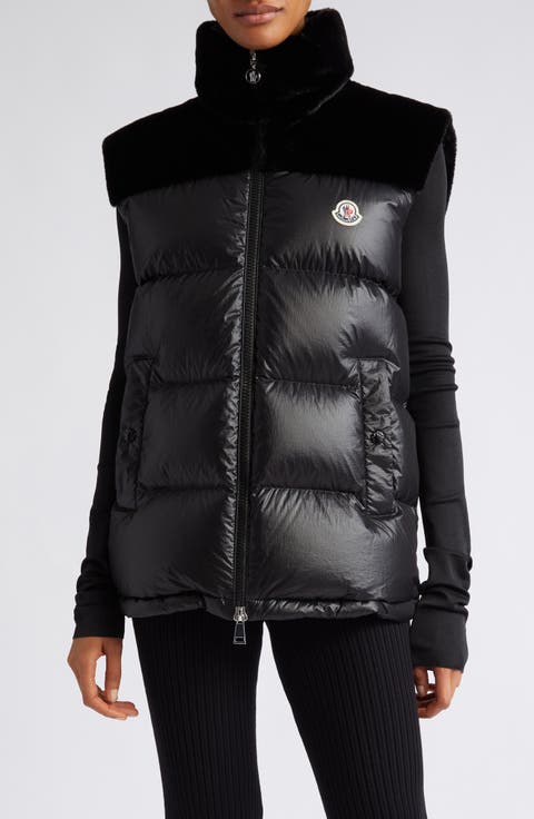 Lempa Down Puffer Vest with Faux Fur Trim