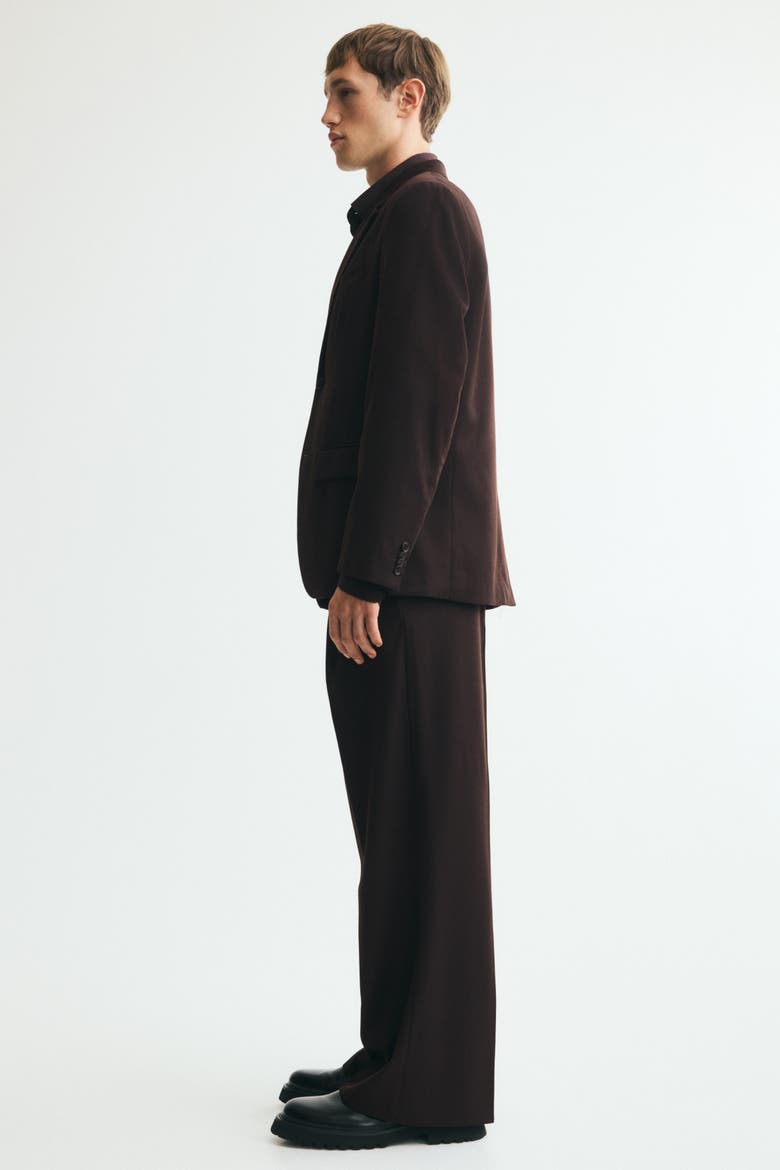 Loose-fit Wool-blend Suit Pants, Alternate, color, Dark brown