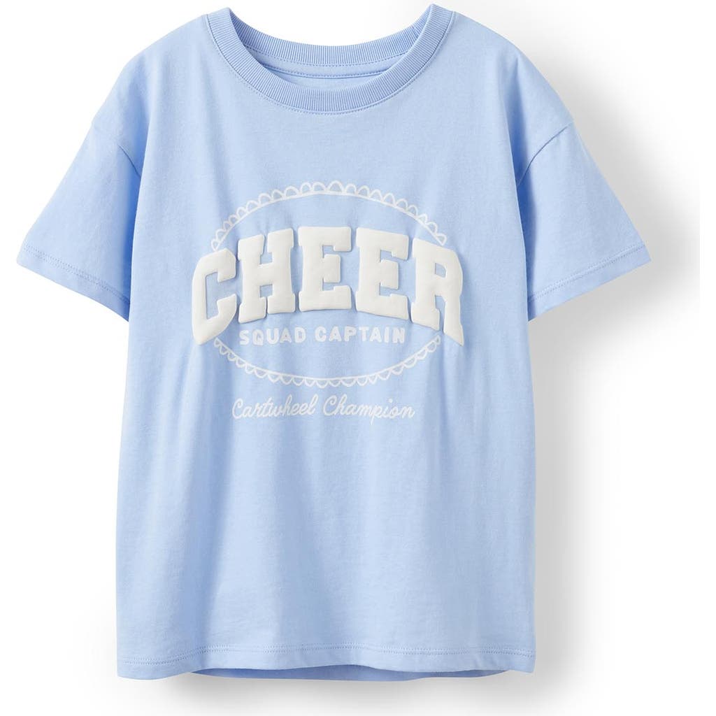 Cotton On Kids Kid's Poppy Short Sleeve Graphic Print Tee In Cheer Dawn Blue