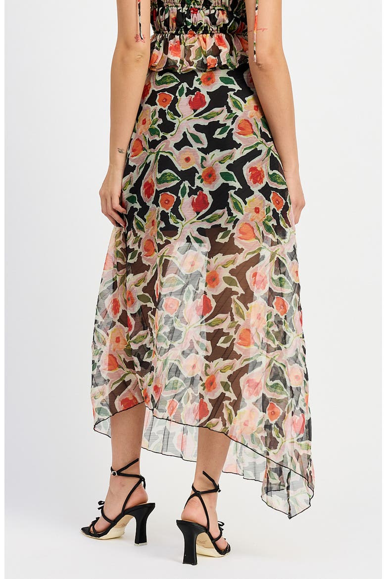 Eden Pleated Maxi Skirt, Alternate, color, BLACK RED