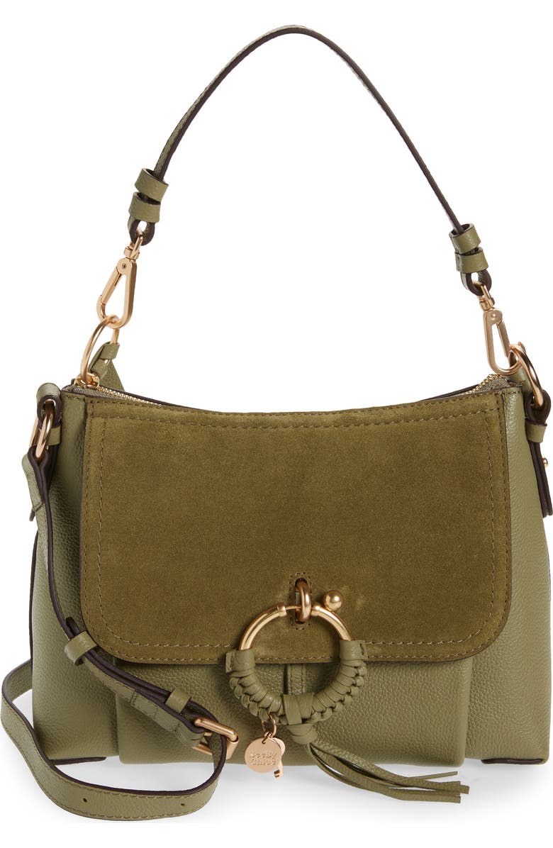 See by Chloé Small Joan Leather Shoulder Bag, Main, color, Aloe Green