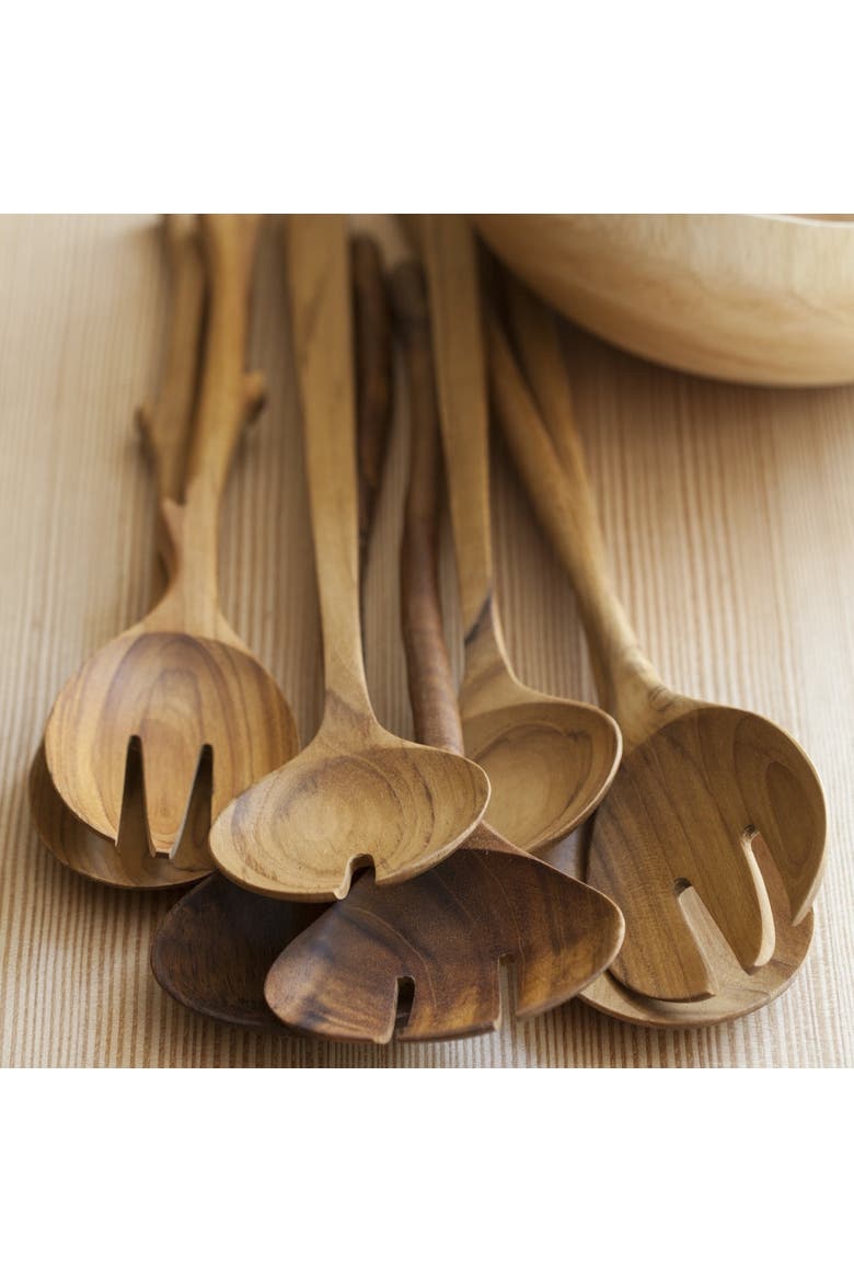 Teak Serving Set, Alternate, color, Teak