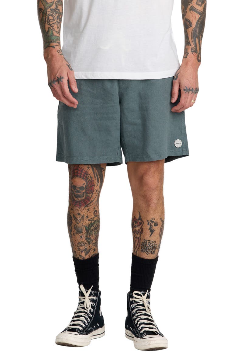 Sands Stripe Regular Fit Shorts, Main, color, BALSAM GREEN
