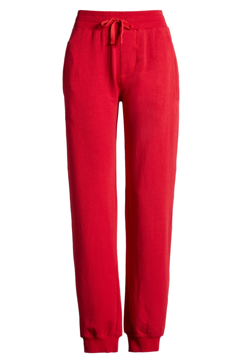 Fleece Joggers, Alternate, color, CRIMSON