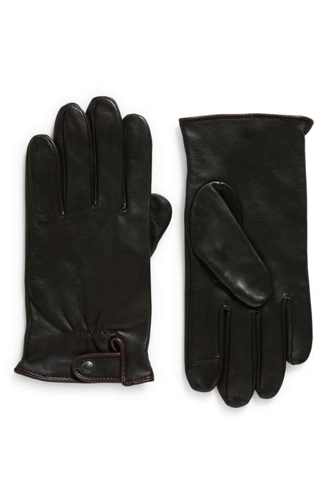 Nordstrom Men’s Suede Thermolite® Gloves, cheapest Size: Small/Medium, BLACK, NWT