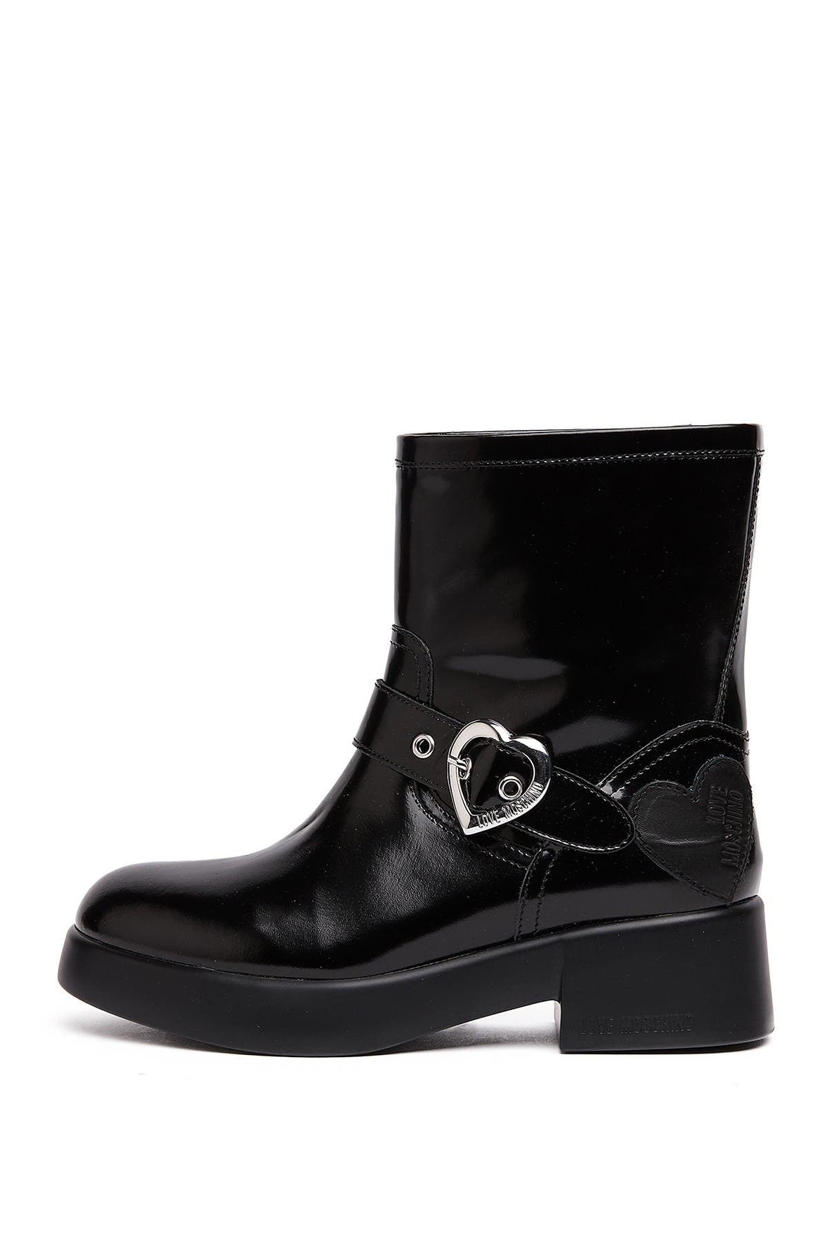 Love Moschino Patent Platform Boot, Alternate, color, 