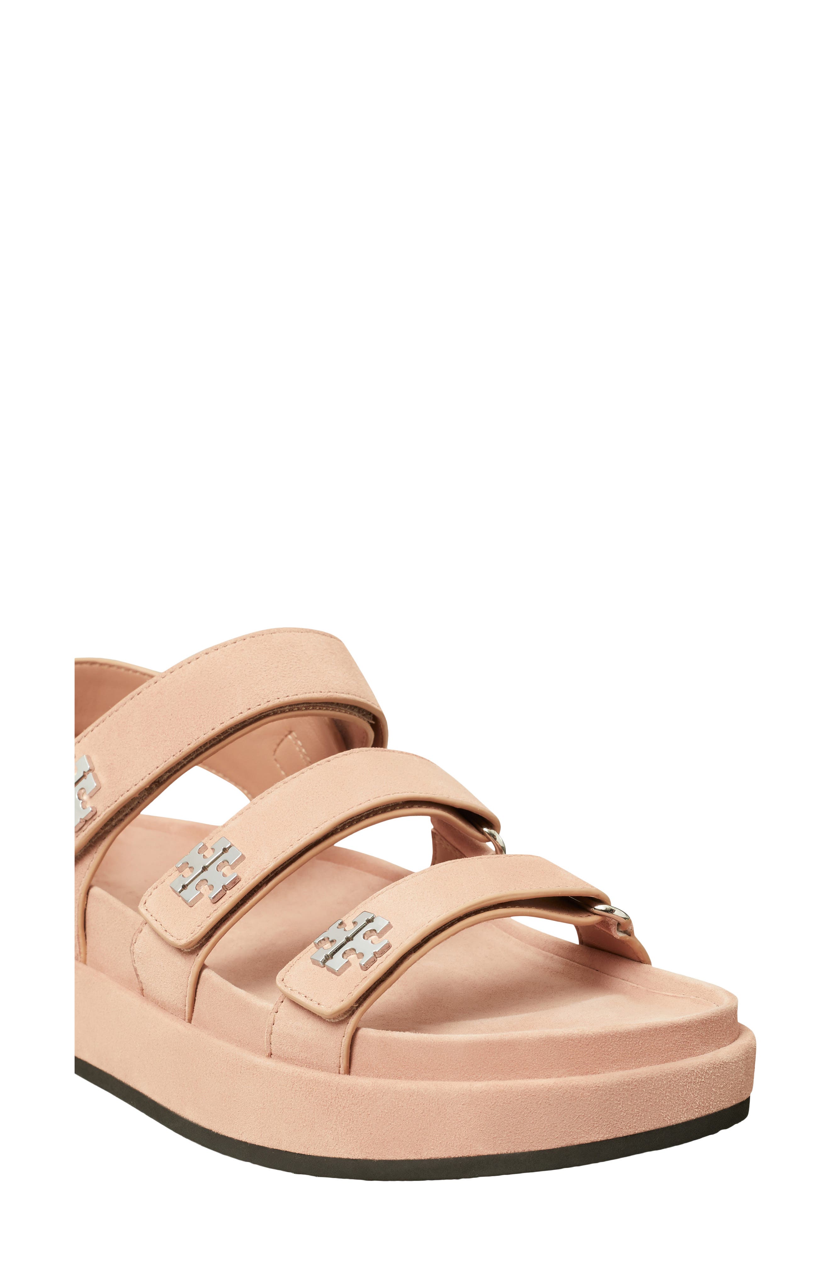 Tory Burch Kira Slingback Platform Sport Sandal, Alternate, color, Malva / Silver