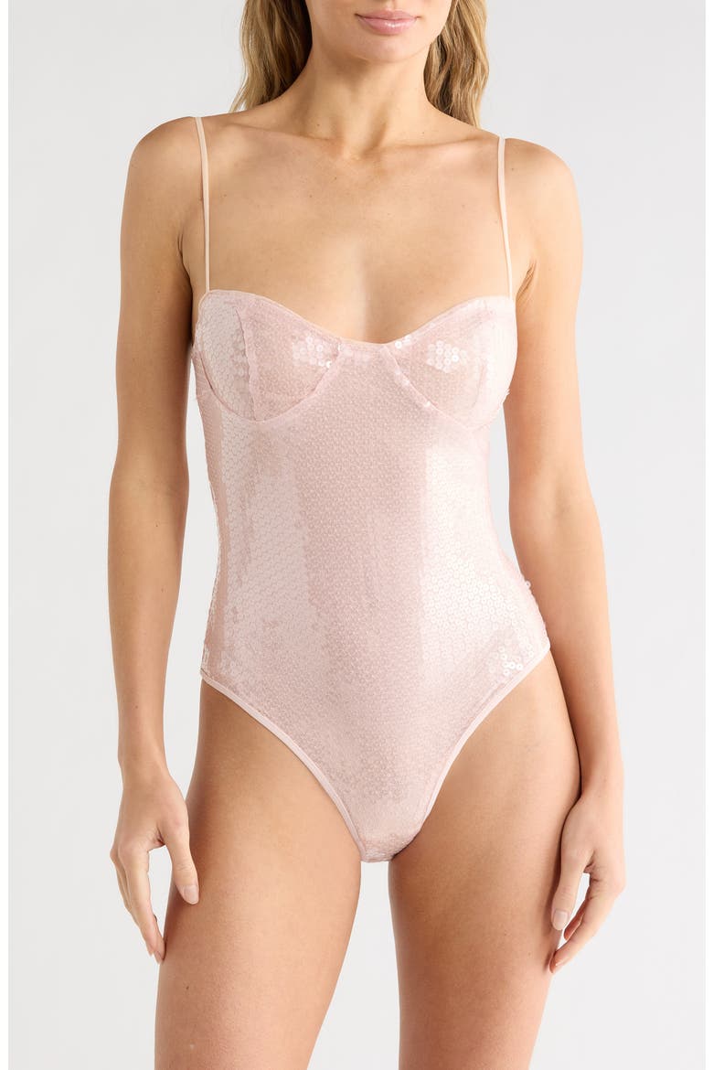 Bali Good Graces Layered Bodysuit, Alternate, color, PINK
