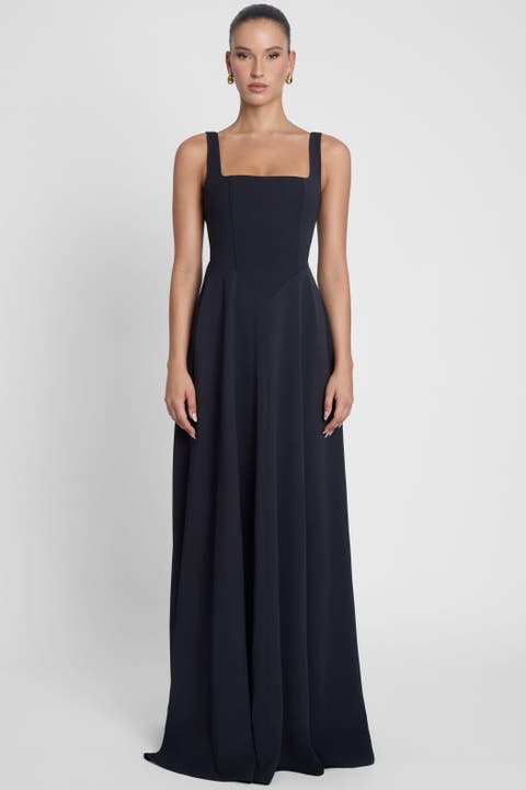 Siren Square Neck Corset Maxi Dress
