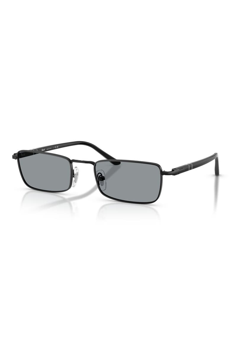 54mm Rectangular Sunglasses, Alternate, color, BLACK / GREY