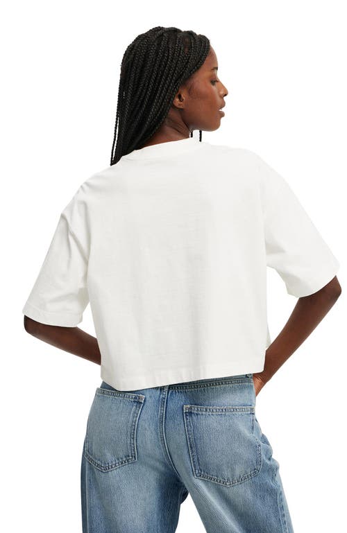 Cotton On The Cropped Boxy Graphic Tee In Moonlight Marshammlow
