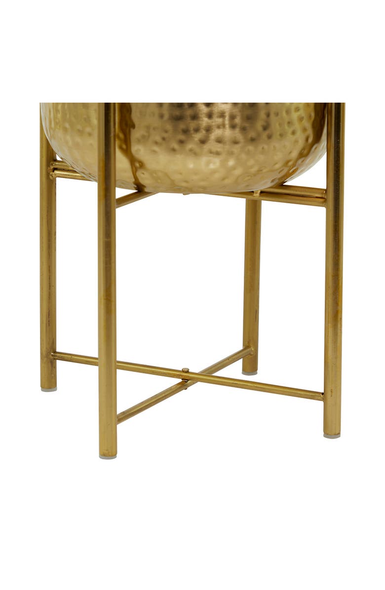 COSMO BY COSMOPOLITAN Goldtone Metal Modern Planter with Removable Stand - Set of 2, Alternate, color, 