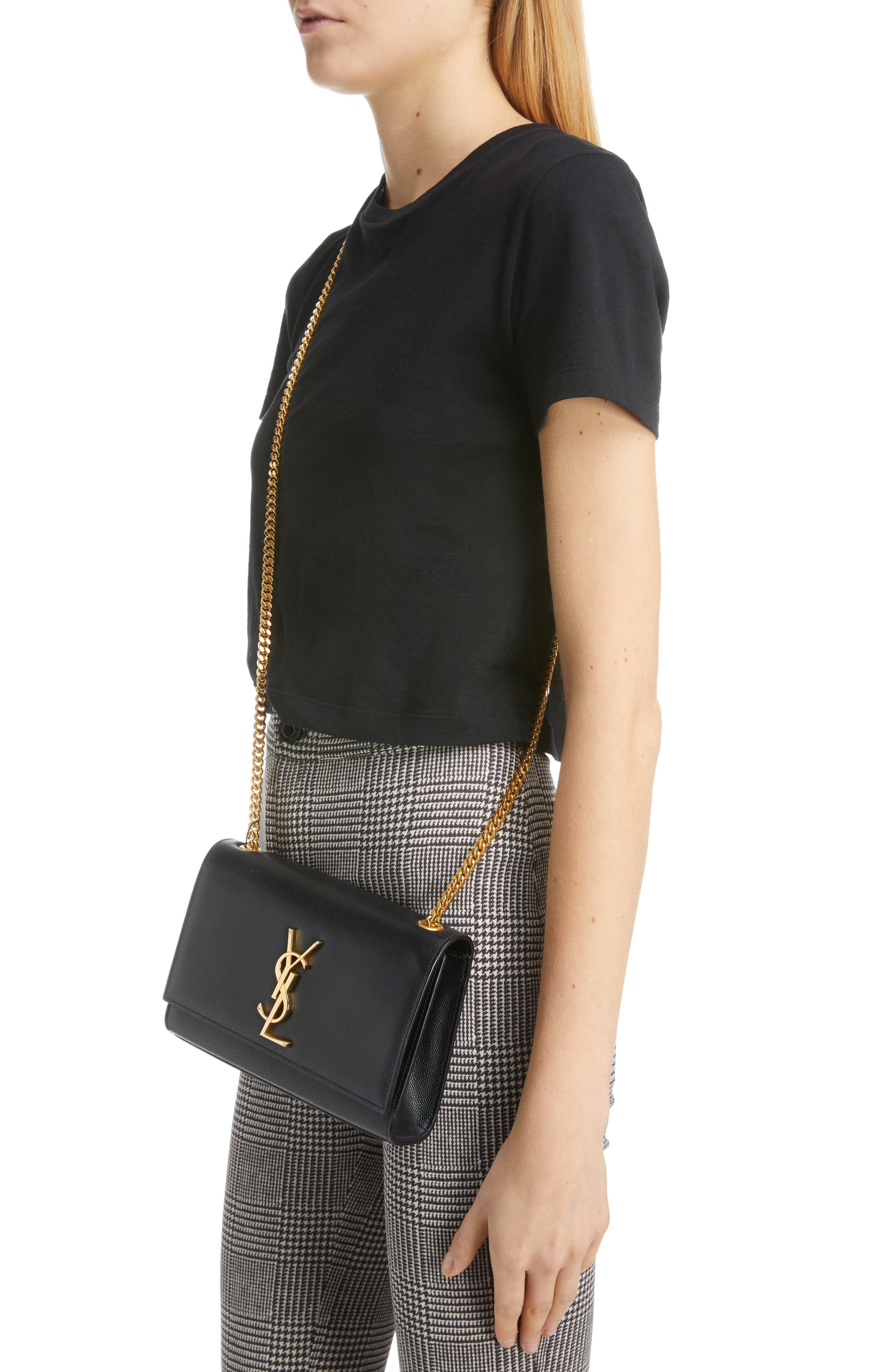 Saint Laurent Small Kate Chain Crossbody Bag, Alternate, color, 