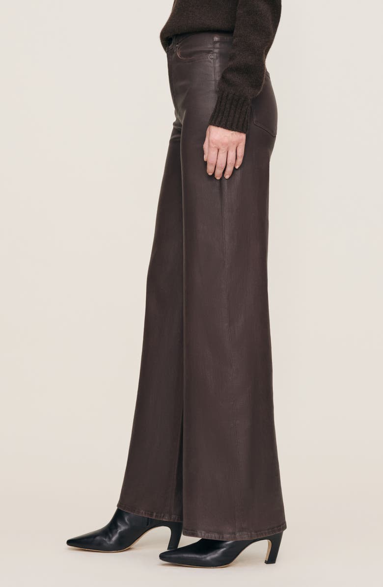 DL1961 Hepburn Coated High Waist Wide Leg Jeans, Alternate, color, Walnut Coated