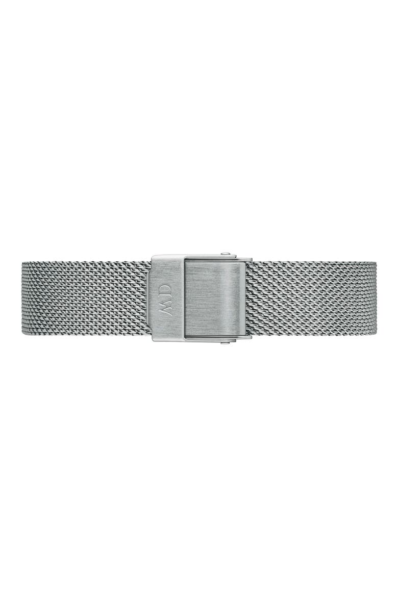 Classic Petite Mesh Strap Watch, 28mm, Alternate, color, SILVER/ BLACK / SILVER