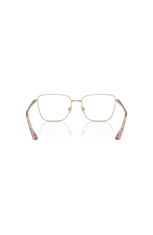 Jimmy Choo 53mm Rectangle Optical Glasses In Gold