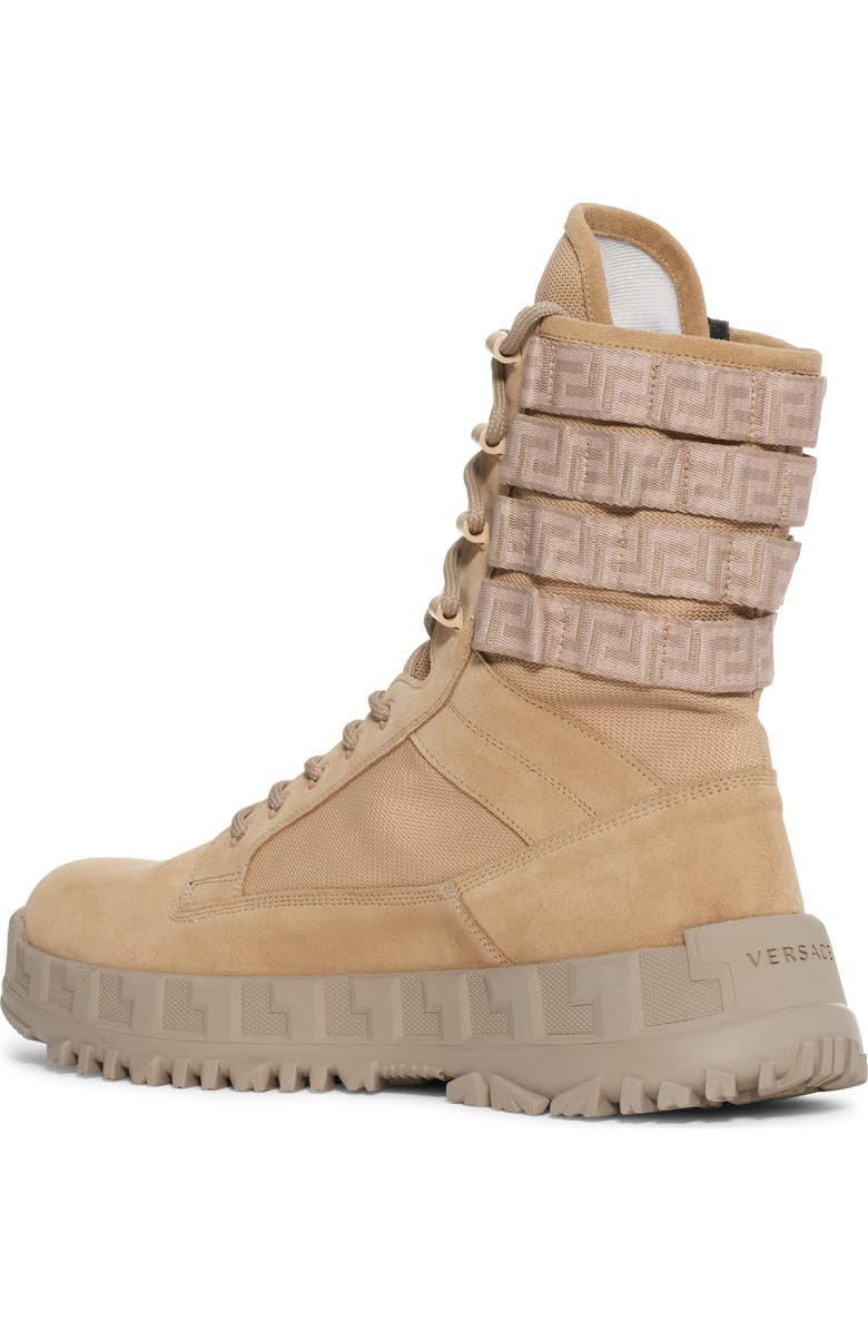 Versace Greca Rhegis Combat Boot, Alternate, color,