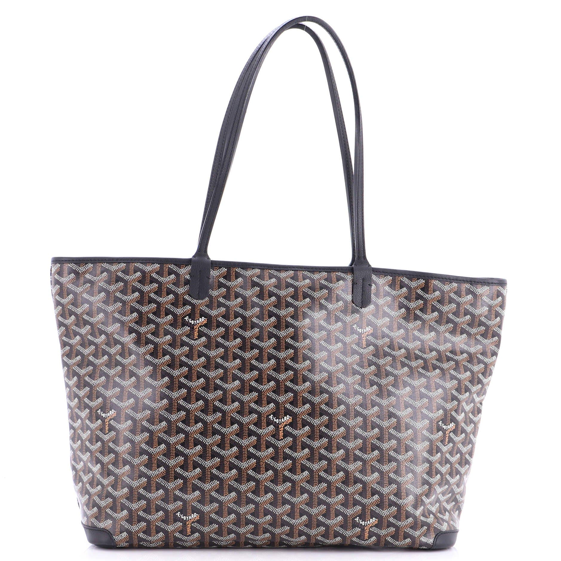Pre-Owned Goyard Artois Tote Coated Canvas GM, Main, color, Black