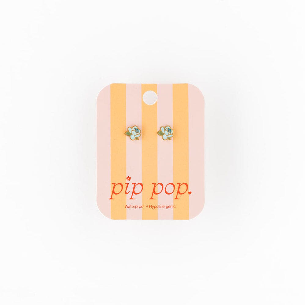 Pip Pop Blue Rose Hypoallergenic Flatback Stud Earrings | Nordstrom