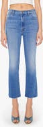 MOTHER The Hustler Fray Ankle Slim Bootcut Jeans