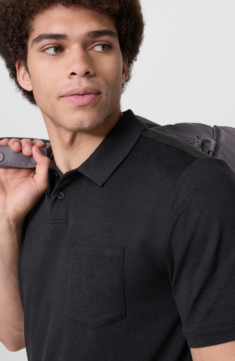 Vuori Ponto Performance Polo, Alternate, color, Black Heather