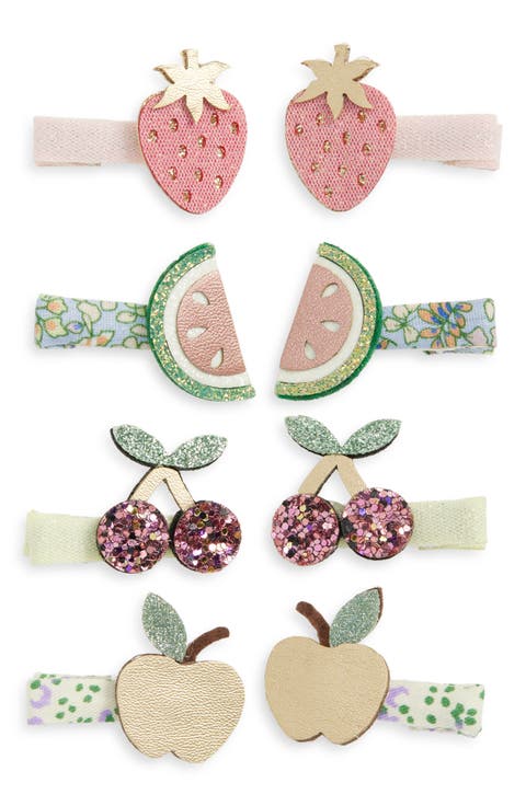 Kids' Fruit Salad 8-Pack Mini Hair Clips