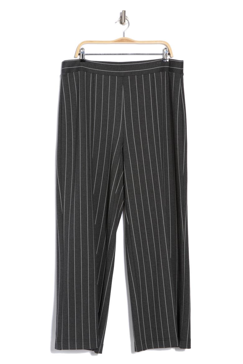 Juliette Pants, Alternate, color, CHARCOAL GREY/ WHITE PINSTRIPE