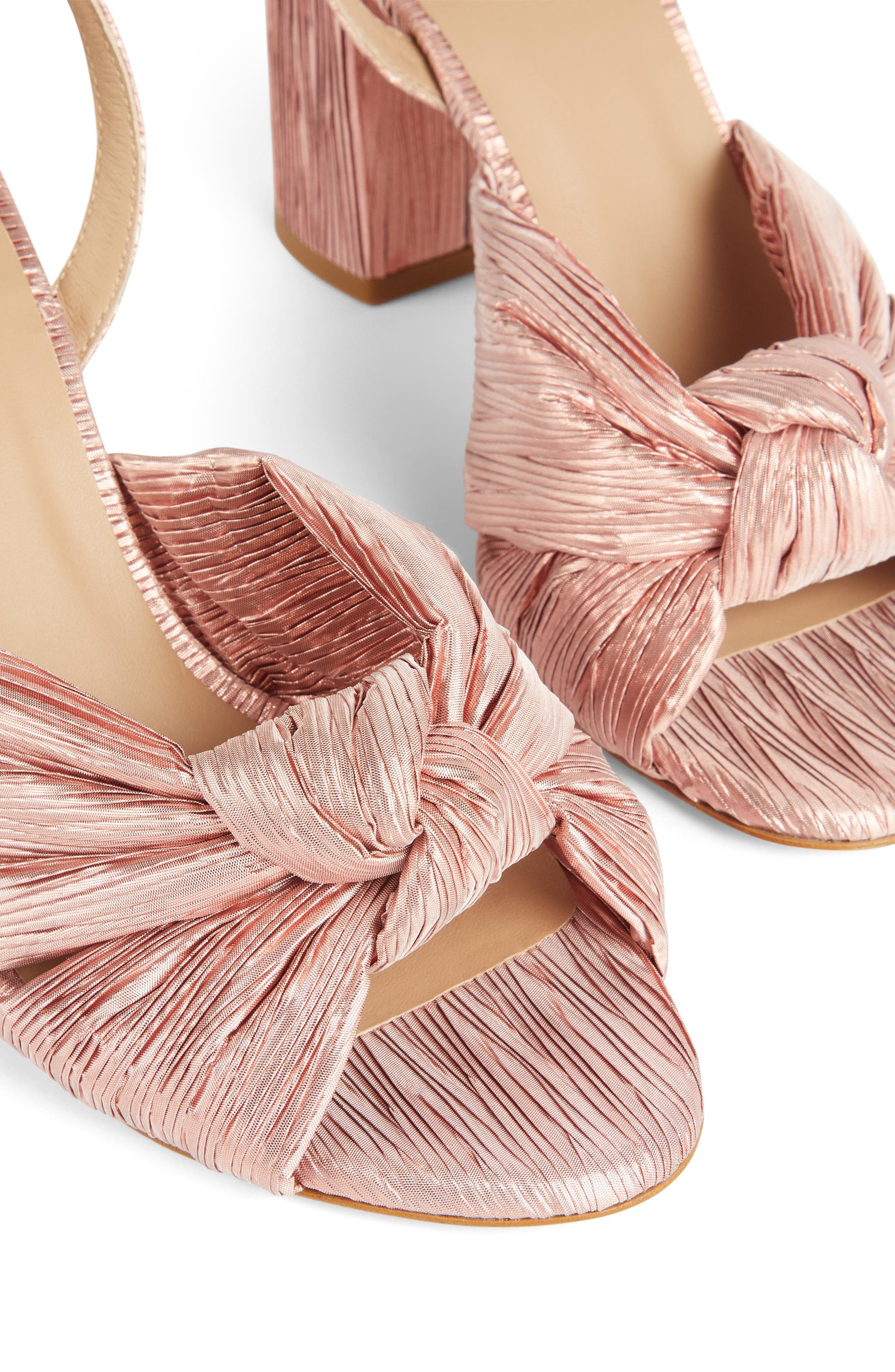 LK Bennett Eliana Plissé Sandal, Alternate, color, Pink