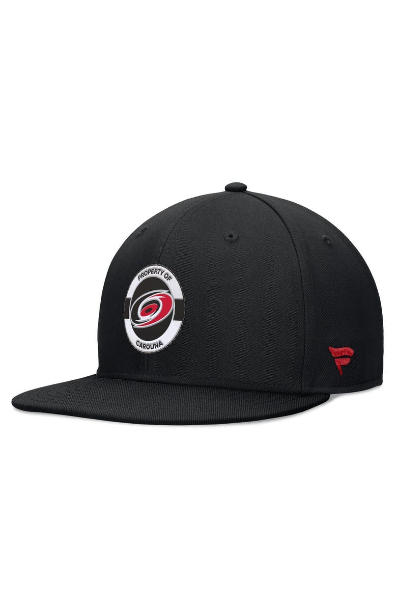 FANATICS Men's Fanatics Black Carolina Hurricanes Authentic Pro Training Camp Snapback Hat, Main, color, Black