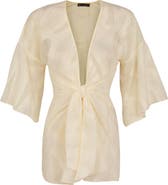 ViX Paula Hermanny Perola Tie Front Cover-Up