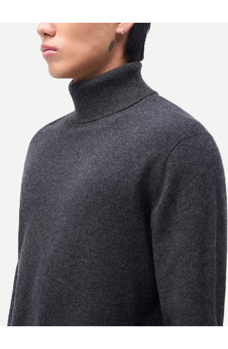 Gobi Cashmere Timeless Turtleneck Cashmere Sweater, Alternate, color, Charcoal