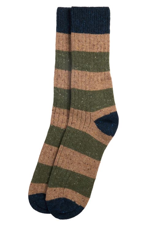 Houghton Stripe Wool Blend Socks
