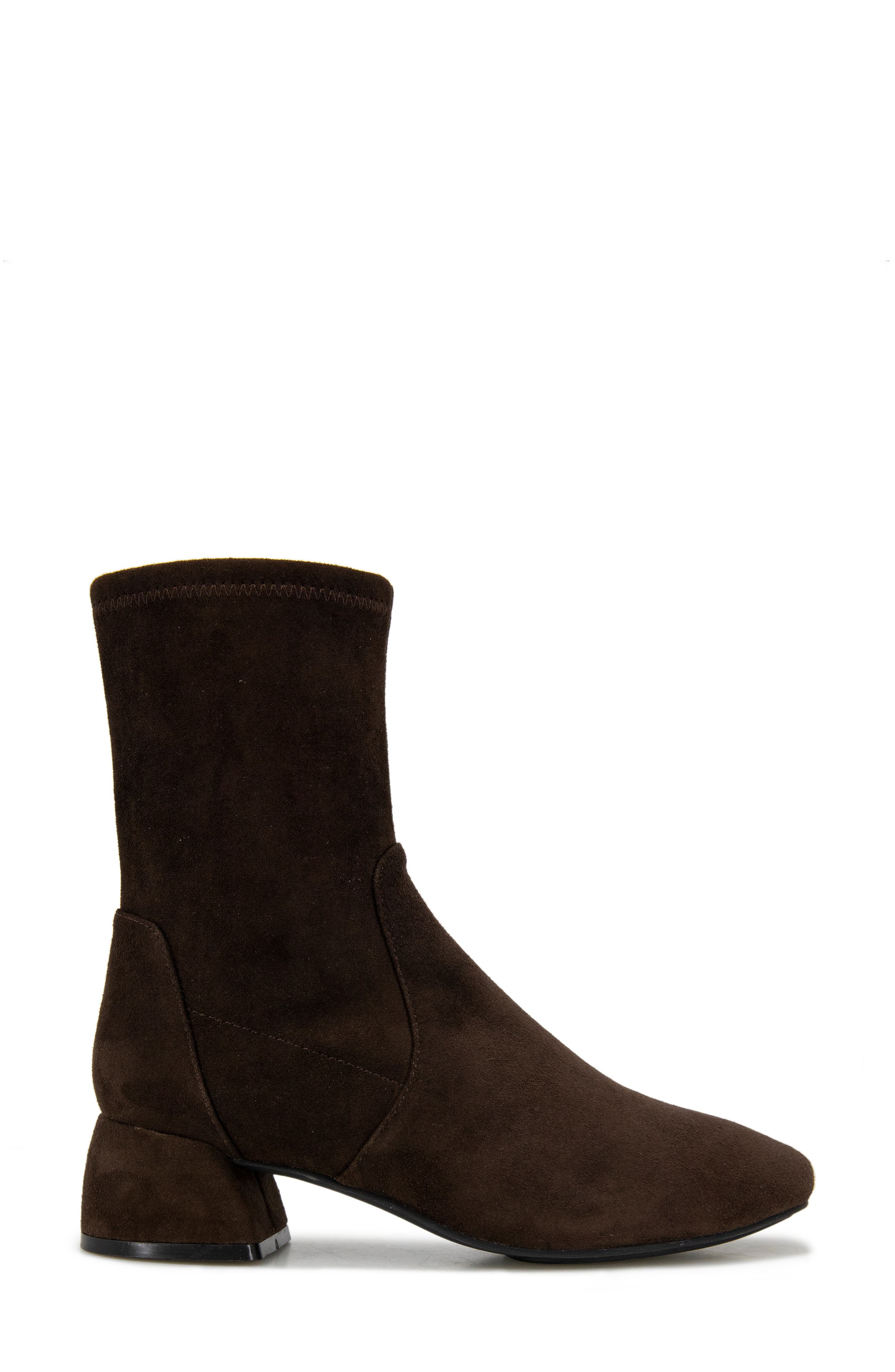 Emily Zip Bootie, Alternate, color, CHOCOLATE SUEDE